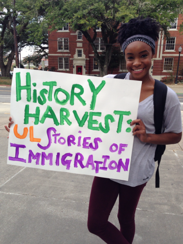 Victoria Wayne shares family history at UL History Harvest